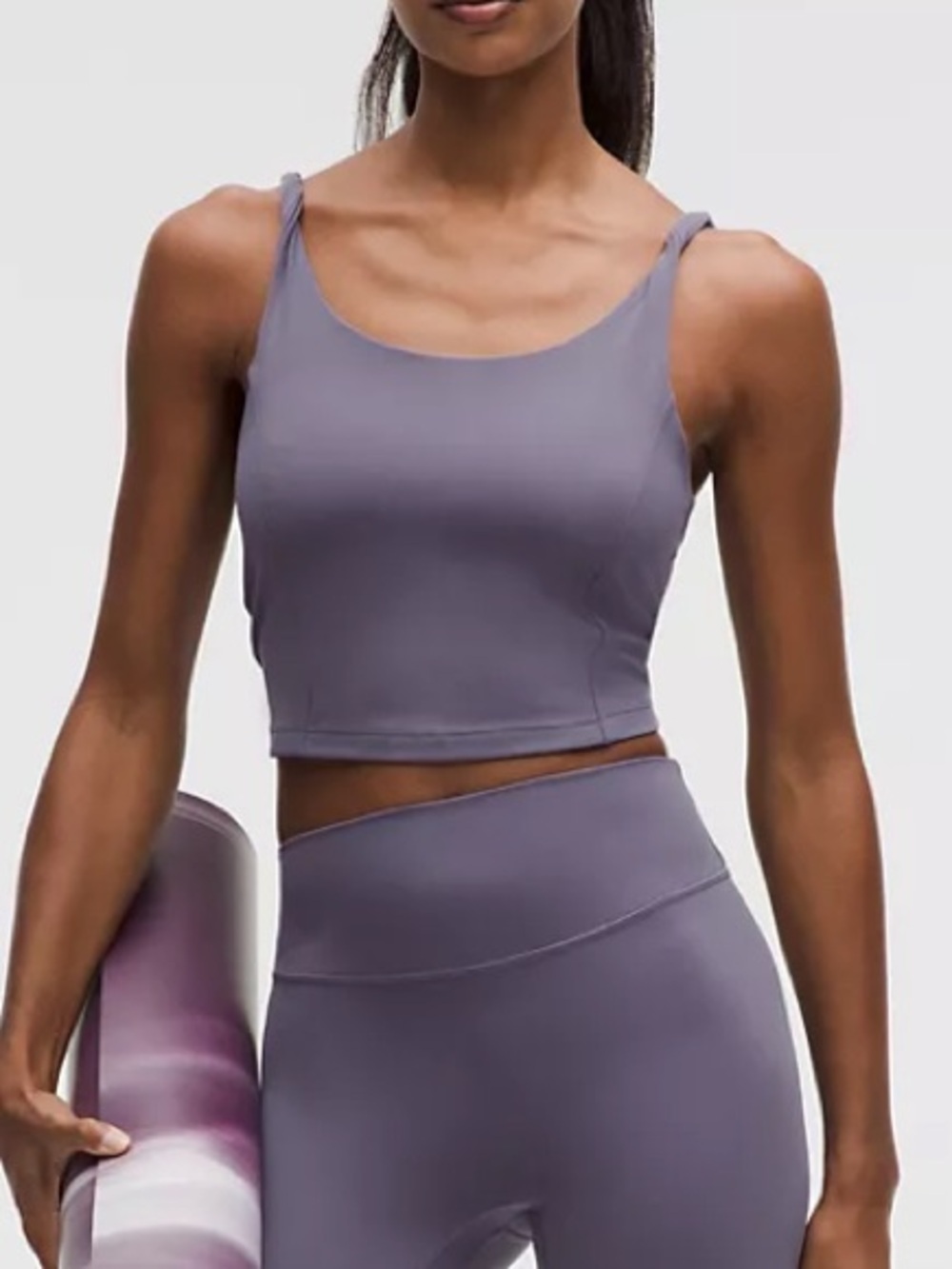 New with tags Lululemon Align™ Twist-Strap Crop Tank in Grape Mist – size XL